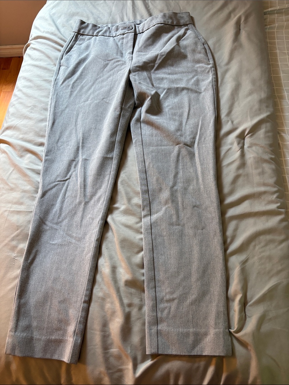 Badgley Mischka Light Gray Tailored Women's Dress Pants